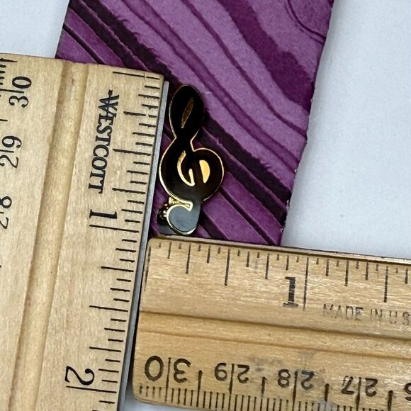Timeless Elegance Musical Y2K Vintage Treble Clef Brooch Singers Conductor Piano - Picture 7 of 9